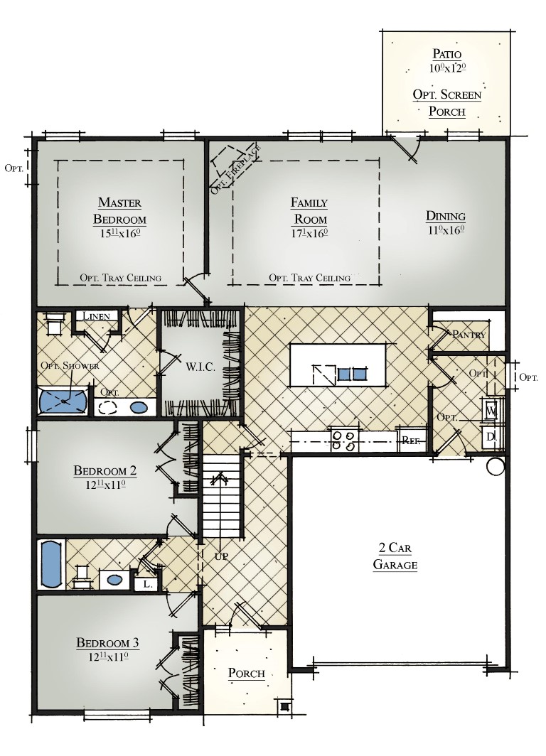 The Fontaine With Bonus Floor Plan Thompson Homes