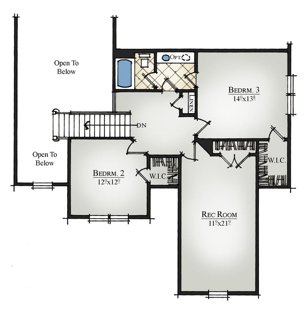 Kendrick 2nd Floor - 2 Story House Plans in IN