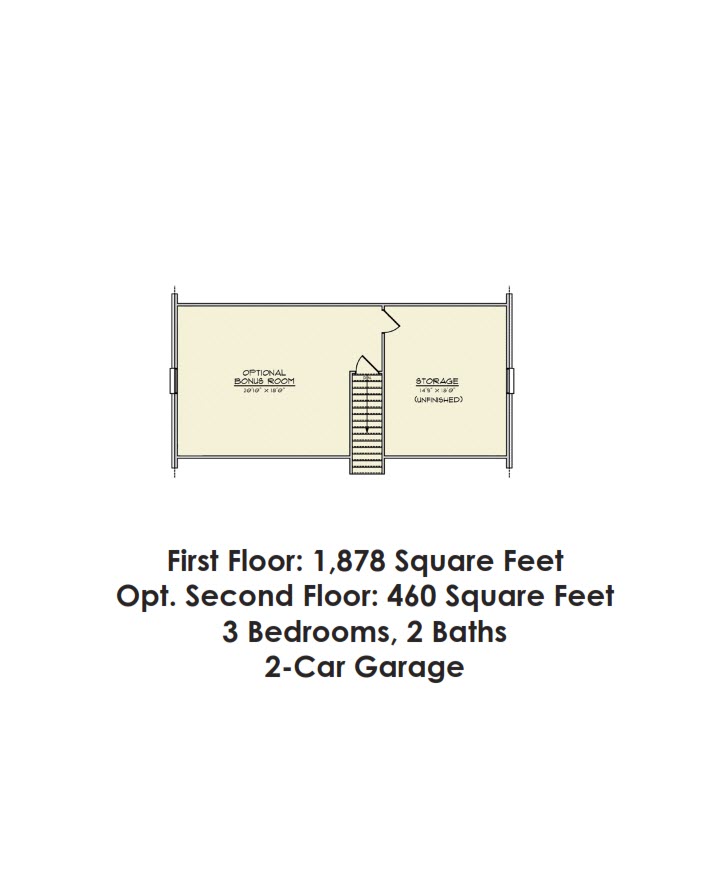 Mickelson Optional 2nd fl - Single Story House Plans in KY