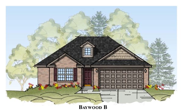 Baywood Elv B - Single Story House Plans in KY