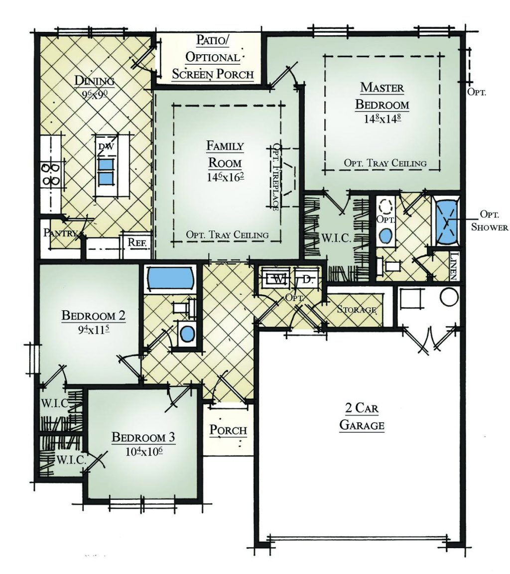 Baywood - Single Story House Plans in KY