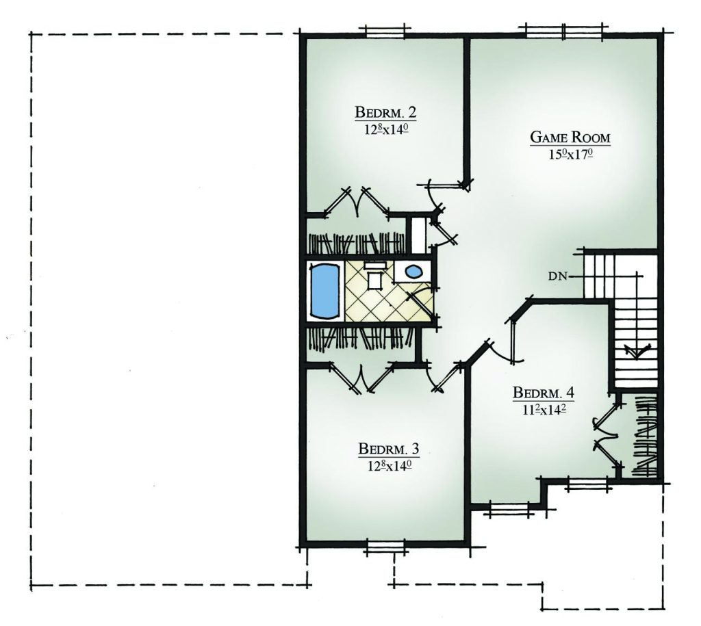 Dresden 2nd FL - 2 Story House Plans in KY & IN