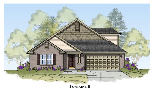 Fontaine Elv B - 2 Story House Plans in KY & IN