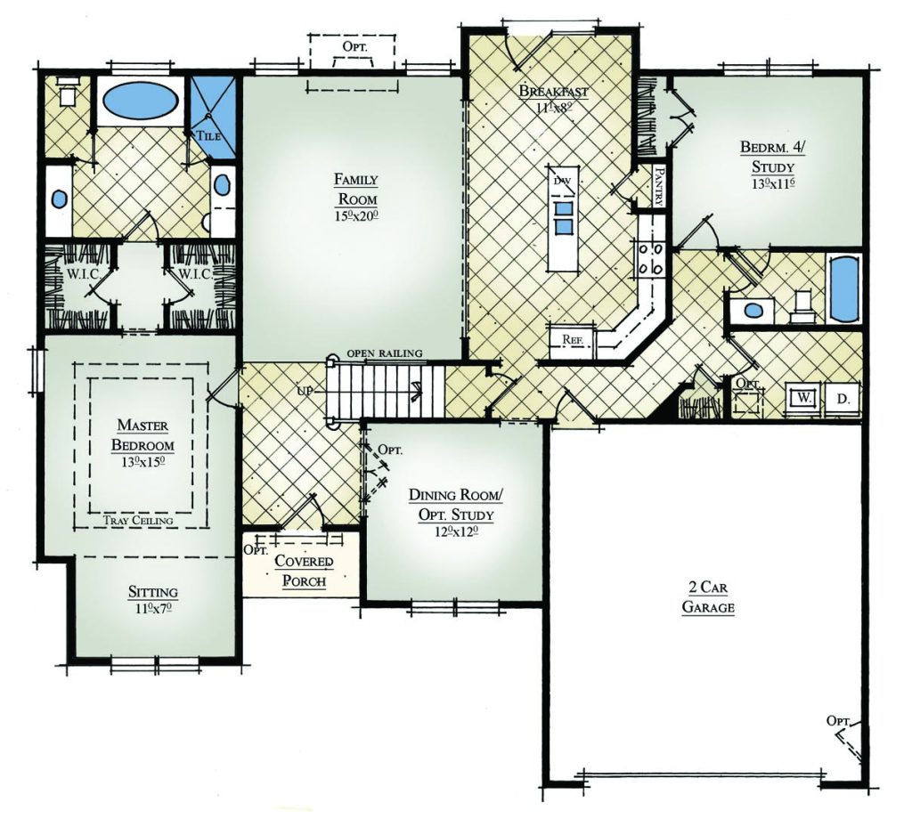 Kendrick 1st Floor - 2 Story House Plans in IN