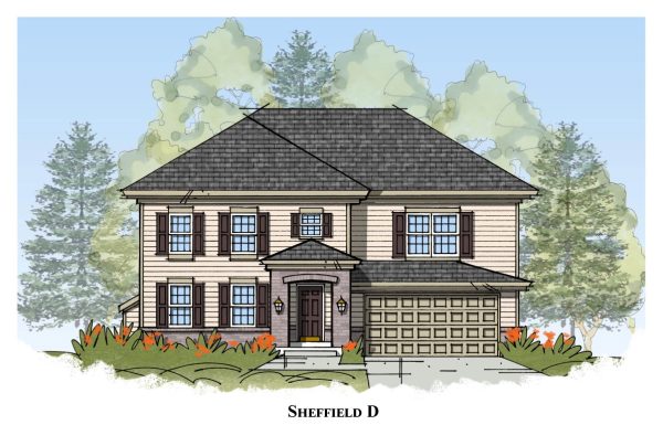 Sheffield Elv D - 2 Story House Plans in KY & IN